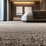 Luxurious clean bedroom carpet flooring