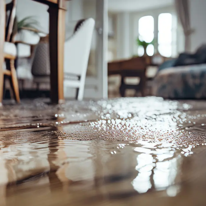 Flooded floor water mitigation service